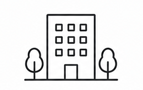 企業ビルのイラスト