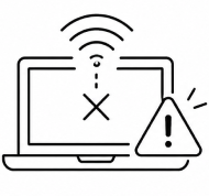 ネット接続エラーのイラスト